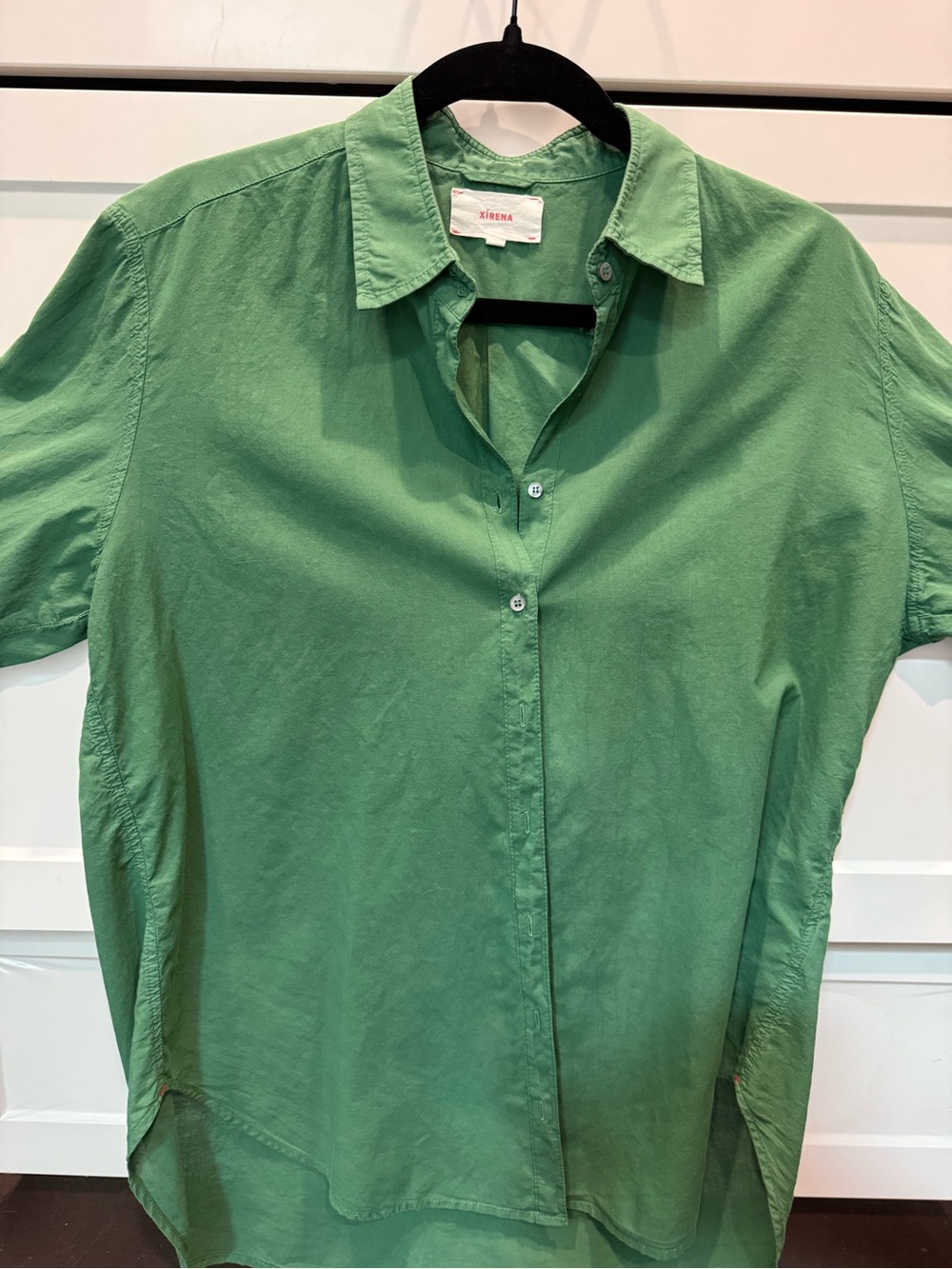 Cure a Classic Green Button-Front Women's Shirt